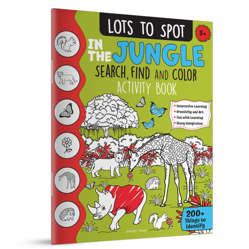 Lots to Spot In The Jungle: Search, Find and Color Activity Book by Wonder House Books, 9789362143228