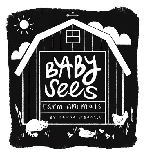 Baby Sees Farm Animals (A High-Contrast Board Book for Babies) by Janna Steagall, 9798893961065