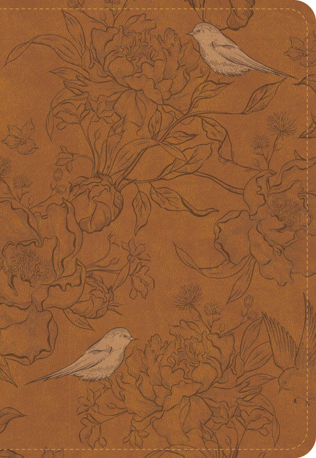 CSB Large Print Personal Size Reference Bible, Optimal Type, Digital Study Edition, Brown Floral LeatherTouch, Indexed by CSB Bibles by Holman, 9798384546337
