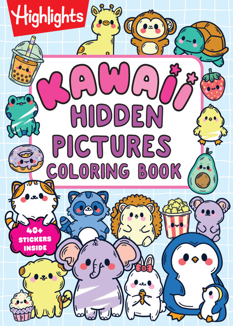 Kawaii Hidden Pictures Coloring Book by Highlights, 9781639624409