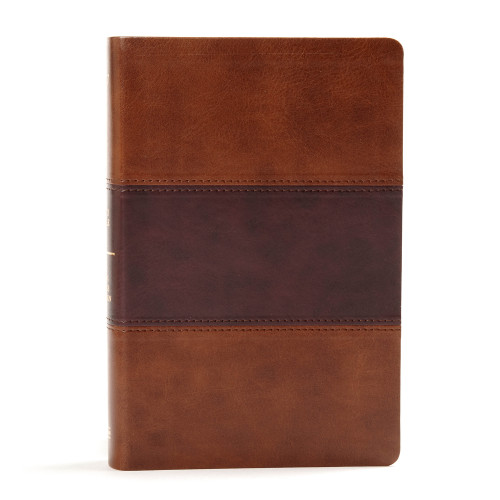 KJV Large Print Personal Size Reference Bible, Saddle Brown LeatherTouch Indexed by Holman Bible Publishers, 9781535935609