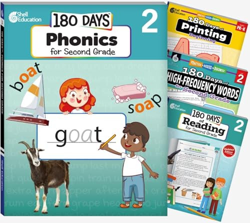 180 Days™: Phonics, High-Frequency Words, Reading 2nd Edition, and Printing: Grade 2: 4-Book Set by Multiple Authors, Kaitlin Blicharz, Kristi Sturgeon, Adair Solomon, 9798330926602