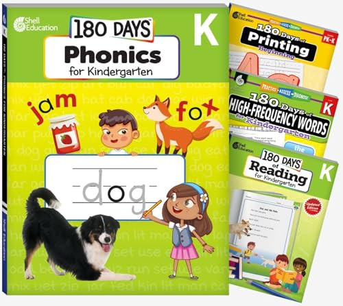 180 Days™: Phonics, High-Frequency Words, Reading 2nd Edition, and Printing: Kindergarten: 4-Book Set by Multiple Authors, Carol Huey-Gatewood, Chandra C. Prough, Jessica Hathaway, Carol Gatewood, Chandra Prough, Chandra Prough, Jesse Hathaway, 9798330926589
