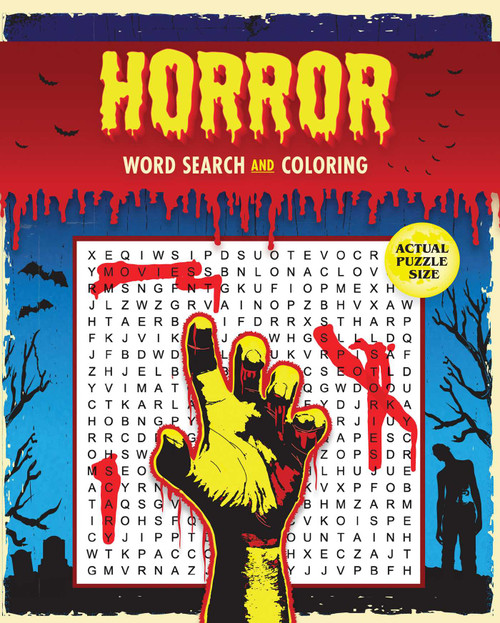 Horror Word Search and Coloring by Editors of Thunder Bay Press, 9781667212364