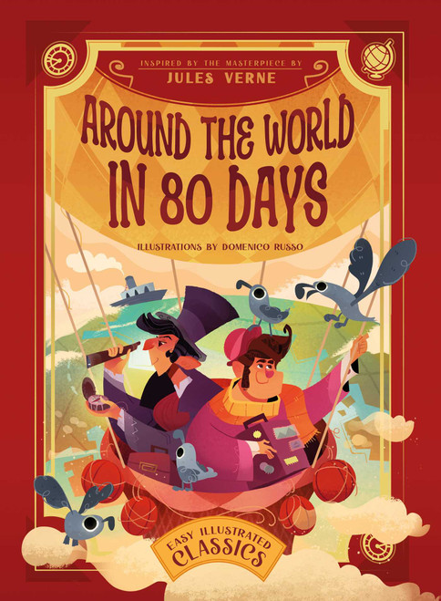 Easy Illustrated Classics. Around the World in 80 Days by Domenico Russo, 9788854421318