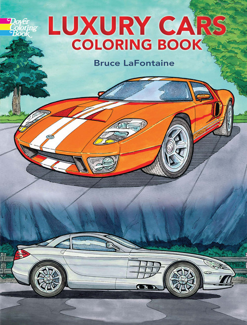 Luxury Cars Coloring Book by Bruce LaFontaine, 9780486444369