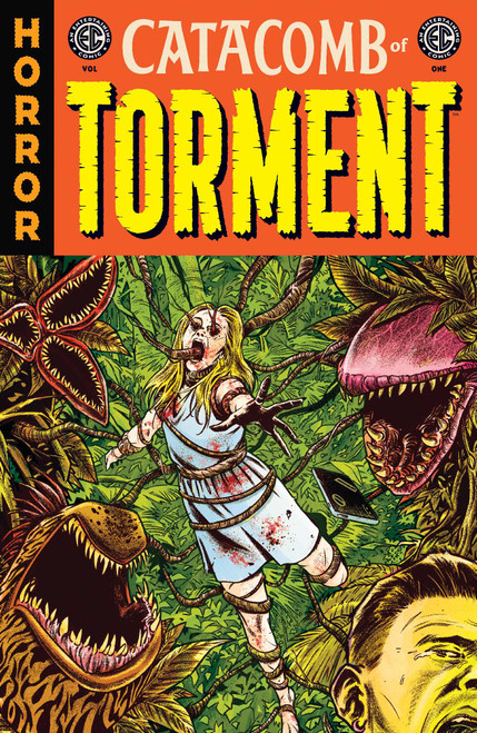 EC Catacomb of Torment Vol. 1 by John Arcudi, Marguerite Bennett, Matt Bors, Evan Dorkin, J. Holtham, Ryan Haddock, P.J. Holden, Patricia A. Jackson, Matt Kindt, Jeremy Lambert, Amy Roy, Joanne Starer, Valeria Burzo, Kano, Lukas Ketner, Sami Kivelä, David Lapham, Shawn Martinbrough, Fabiana Mascolo, Dan McDaid, Shawn McManus, Christopher Mitten, Patrick Piazzalunga, 9798894880860