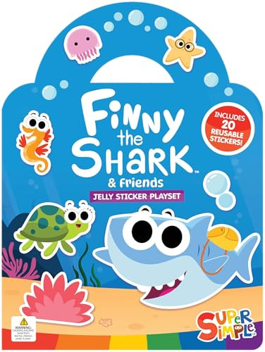 Super Simple Finny the Shark & Friends Jelly Sticker Playset (Includes 20 Reusable Stickers!) by Super Simple & Dover Publications, 9780486855905