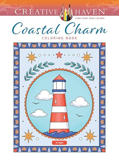 Creative Haven Coastal Charm Coloring Book by Jo Taylor, 9780486856643