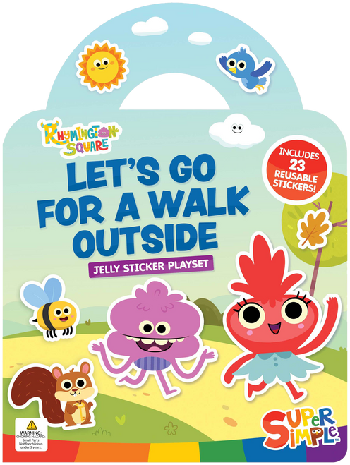 Super Simple Rhymington Square Let's Go for a Walk Outside Jelly Sticker Playset (Includes 23 Reusable Stickers!) by Super Simple & Dover Publications, 9780486857107