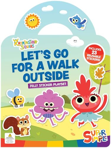 Super Simple Rhymington Square Let's Go for a Walk Outside Jelly Sticker Playset (Includes 23 Reusable Stickers!) by Super Simple & Dover Publications, 9780486857107