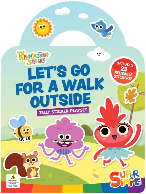 Super Simple Rhymington Square Let's Go for a Walk Outside Jelly Sticker Playset (Includes 23 Reusable Stickers!) by Super Simple & Dover Publications, 9780486857107