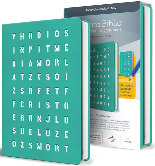 RVR 1960 para Regalos y Premios, Aguamarina con Sopa de Letras / Spanish Bible RVR 1960 Gift and Award Bible, Aquamarine Special Edition Wordsearch Cover by Reina Valera Revisada 1960, 9798890985620