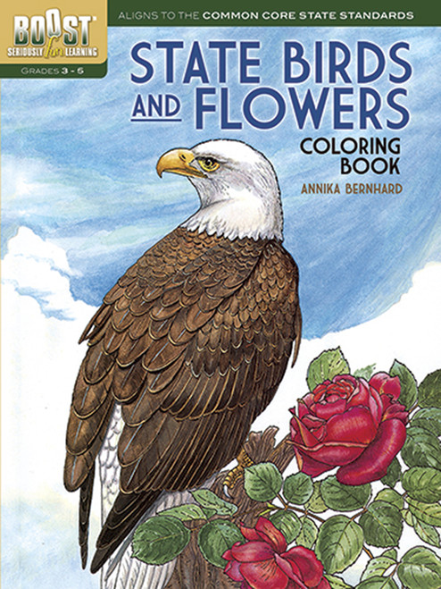 BOOST State Birds and Flowers Coloring Book by Annika Bernhard, 9780486494388