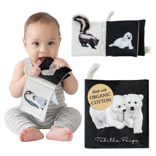 Babys Black & White Crinkle Book Made with Organic Cotton (High-Contrast Art for Sensory Play and On-the-Go Fun) by Tabitha Paige, M.S., CCC-SLP, 9781963183979