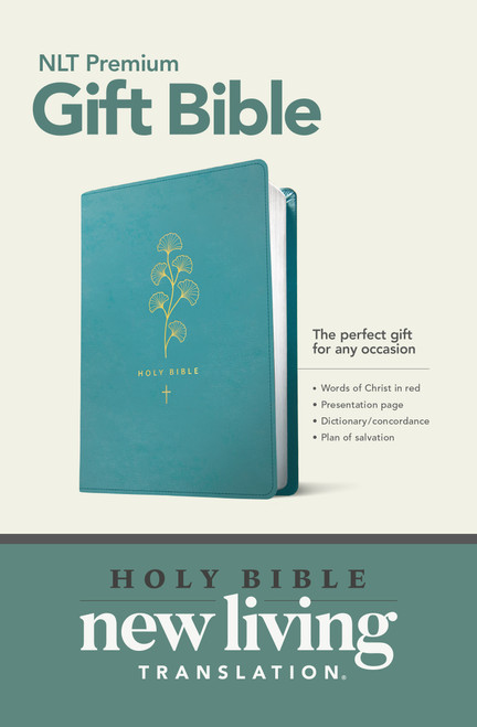 Premium Gift Bible NLT (LeatherLike, Teal Cross, Red Letter) by New Living Translation, Tyndale, 9781496445414