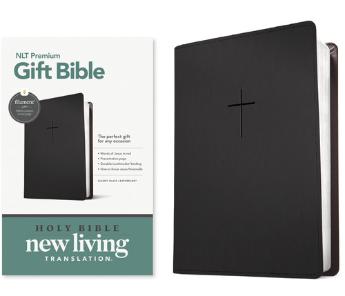 Premium Gift Bible NLT, Filament Enabled (LeatherLike, Classic Black, Red Letter) by New Living Translation, Tyndale, 9781496490773