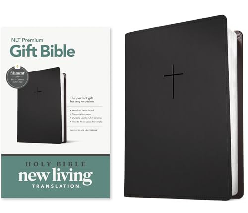 Premium Gift Bible NLT, Filament Enabled (LeatherLike, Classic Black, Red Letter) by New Living Translation, Tyndale, 9781496490773