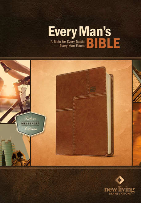 Every Man's Bible NLT, Deluxe Messenger Edition (LeatherLike, Brown) by New Living Translation, Tyndale, Stephen Arterburn, Dean Merrill, 9781414381084