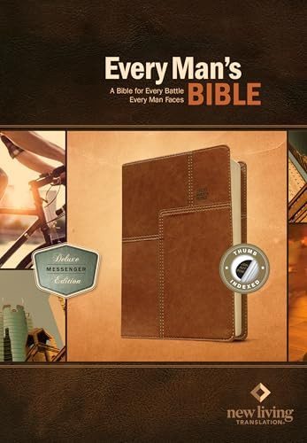 Every Man's Bible NLT, Deluxe Messenger Edition (LeatherLike, Brown, Indexed) by New Living Translation, Tyndale, Stephen Arterburn, Dean Merrill, 9781496433596