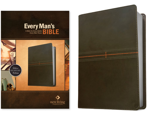 Every Man's Bible NLT (LeatherLike, East-West Grey) by New Living Translation, Tyndale, Stephen Arterburn, Dean Merrill, 9781496466341