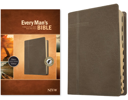 Every Man's Bible NIV (LeatherLike, Pursuit Granite, Indexed) by Tyndale, Stephen Arterburn, Dean Merrill, 9781496466310