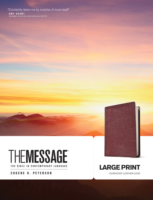 The Message Large Print (Leather-Look, Burgundy) (The Bible in Contemporary Language) by Eugene H. Peterson, 9781576838464