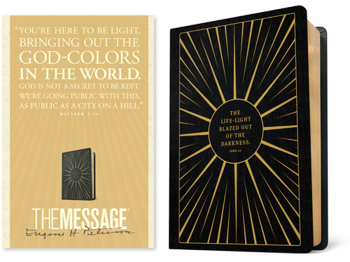 The Message Anniversary Edition (Leather-Look, Life-Light Black) by Eugene H. Peterson, 9781641587082