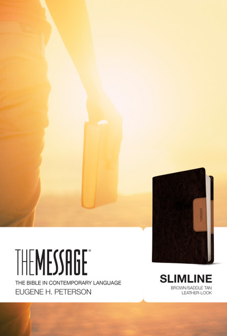 The Message Slimline (Leather-Look, Brown/Saddle Tan) (The Bible in Contemporary Language) by Eugene H. Peterson, 9781631464317