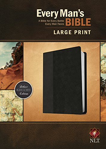 Every Man's Bible NLT, Large Print, TuTone (LeatherLike, Black/Onyx) by New Living Translation, Tyndale, Stephen Arterburn, Dean Merrill, 9781496409140