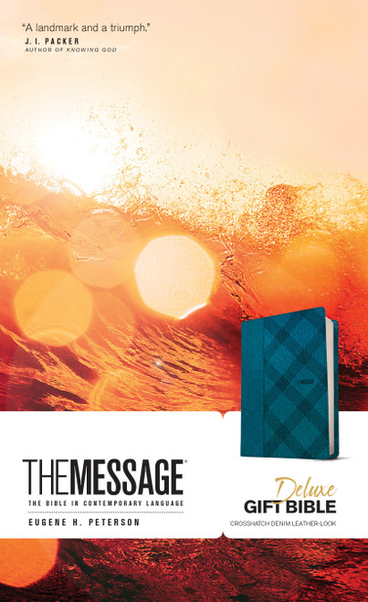 The Message Deluxe Gift Bible (Leather-Look, Crosshatch Denim) (The Bible in Contemporary Language) by Eugene H. Peterson, 9781641581257
