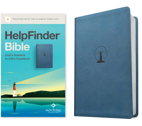 HelpFinder Bible NLT, Filament Enabled (LeatherLike, Harbor Blue, Red Letter) by New Living Translation, Ronald A. Beers, V. Gilbert Beers, Tyndale, 9798400506970