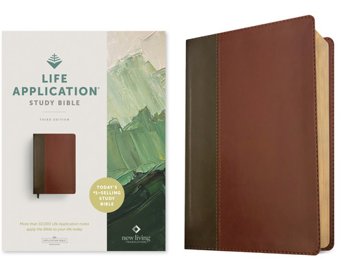 NLT Life Application Study Bible, Third Edition (LeatherLike, Brown/Mahogany, Red Letter) by New Living Translation, Tyndale, 9781496439314