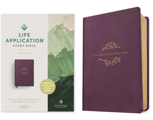 NLT Life Application Study Bible, Third Edition (LeatherLike, Purple, Red Letter) by New Living Translation, Tyndale, 9781496455185