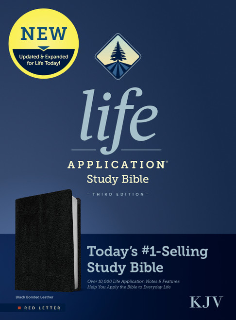 KJV Life Application Study Bible, Third Edition (Bonded Leather, Black, Red Letter) by Tyndale, 9781496439796
