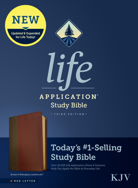 KJV Life Application Study Bible, Third Edition (LeatherLike, Brown/Mahogany, Red Letter) by Tyndale, 9781496439772