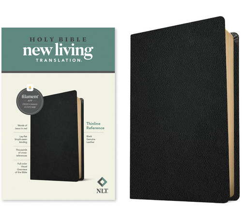 NLT Thinline Reference Bible, Filament Enabled (Genuine Leather, Black) by New Living Translation, Tyndale, 9781496444868