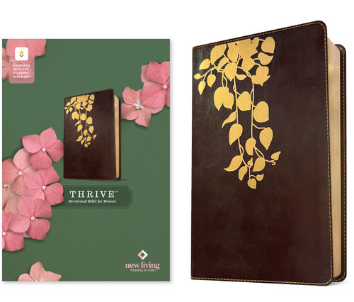 NLT THRIVE Devotional Bible for Women, Filament Enabled (LeatherLike, Cascade Deep Brown) by New Living Translation, Tyndale, Sheri Rose Shepherd, 9798400515651