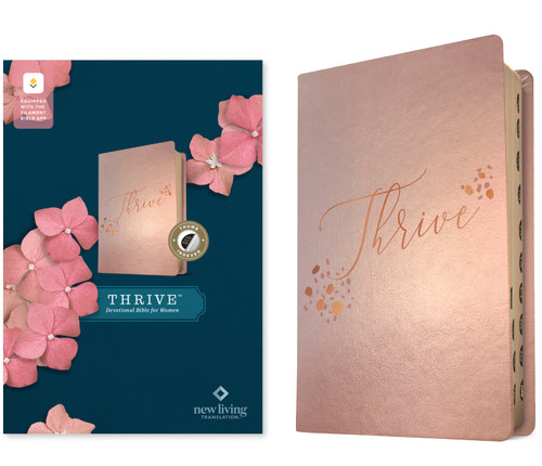 NLT THRIVE Devotional Bible for Women, Filament Enabled (LeatherLike, Rose Metallic, Indexed) by New Living Translation, Tyndale, Sheri Rose Shepherd, 9798400522215