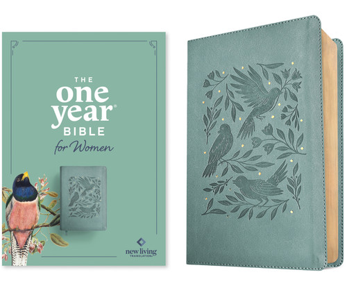 NLT The One Year Bible for Women (LeatherLike, Birdsong Teal) by New Living Translation, Tyndale, 9781496449467