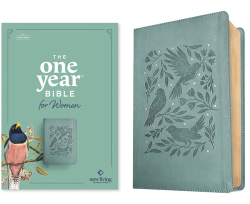 NLT The One Year Bible for Women (LeatherLike, Birdsong Teal) by New Living Translation, Tyndale, 9781496449467