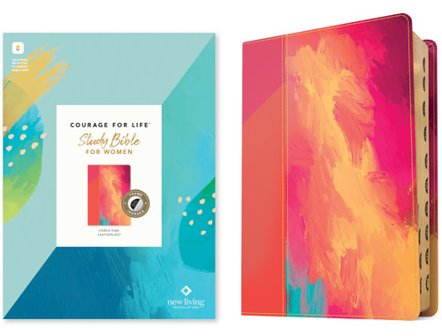 NLT Courage For Life Study Bible for Women, Filament Enabled (LeatherLike, Fierce Pink, Indexed) by New Living Translation, Tyndale, Courage for Life, Ann White, 9781496477712