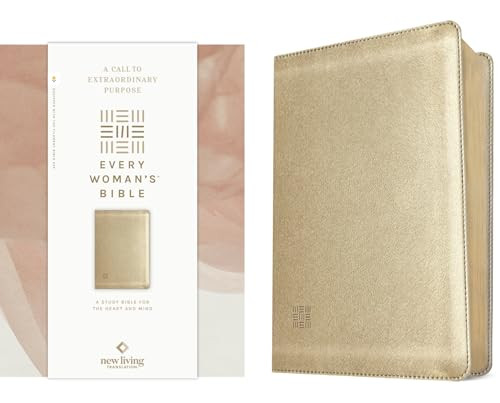 NLT Every Woman's Bible, Filament Enabled (LeatherLike, Soft Gold, Red Letter) by New Living Translation, Tyndale, Naomi Cramer Overton, 9781496453013