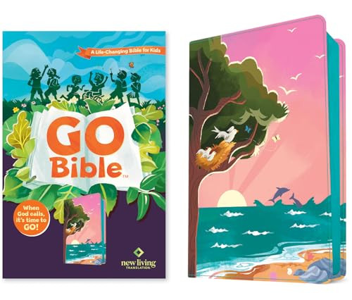 NLT GO Bible for Kids  (LeatherLike, Beach Sunrise) (A Life-Changing Bible for Kids) by New Living Translation, Tyndale, 9781496486554