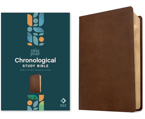NLT One Year Chronological Study Bible (LeatherLike, Rustic Brown) by New Living Translation, Tyndale, Chronological Bible Teaching, 9781496485595