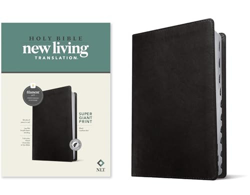 NLT Super Giant Print Bible, Filament Enabled (LeatherLike, Black, Indexed, Red Letter) by New Living Translation, Tyndale, 9781496458155