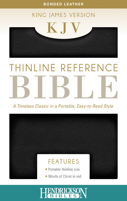 KJV Thinline Reference Bible (Bonded Leather, Black, Red Letter) by Hendrickson Publishers, 9781619705715