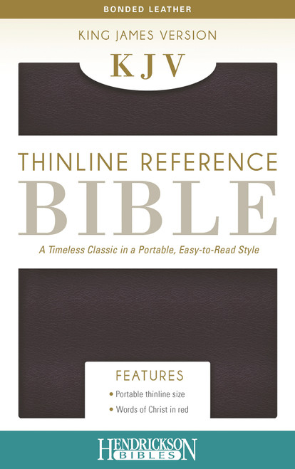 KJV Thinline Reference Bible (Bonded Leather, Burgundy, Red Letter) by Hendrickson Publishers, 9781619707221