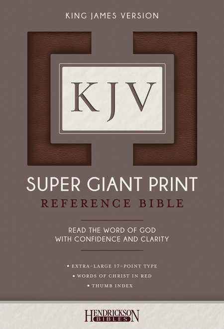 KJV Super Giant Print Reference Bible (Flexisoft, Brown, Indexed, Red Letter) by Hendrickson Publishers, 9781683070238