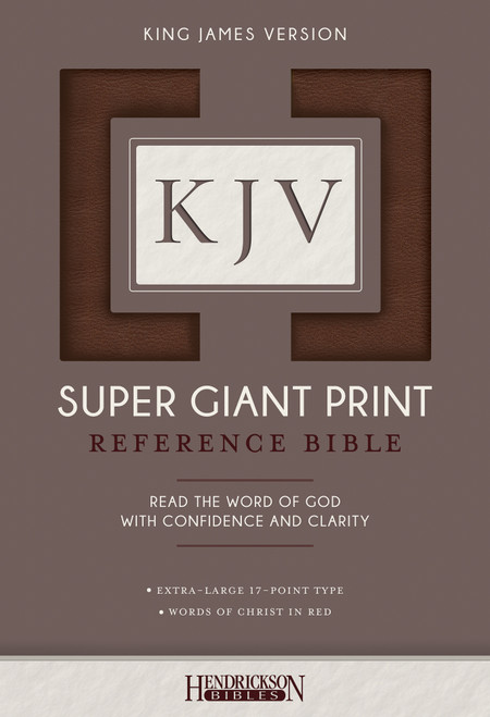 KJV Super Giant Print Reference Bible (Flexisoft, Brown, Red Letter) by Hendrickson Publishers, 9781619709713
